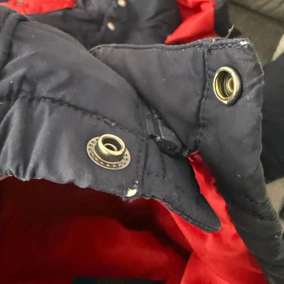 Polo Ralph Lauren Navy Blue/Red Kids Puffer Hooded Jacket - SZ M 10/12 - Picture 6 of 9